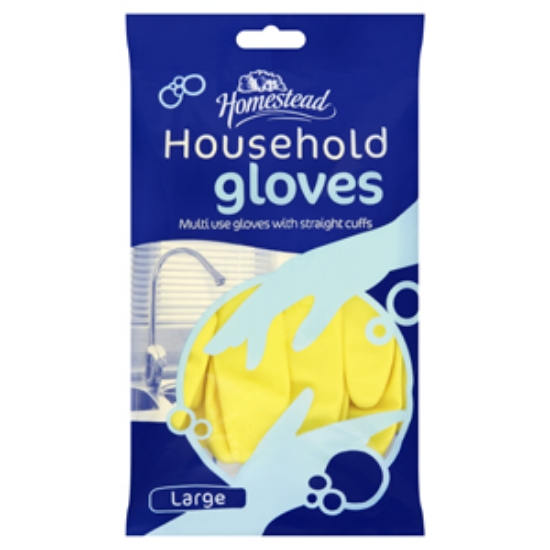 Picture of Homestead Household Rubber Glove Lge x12